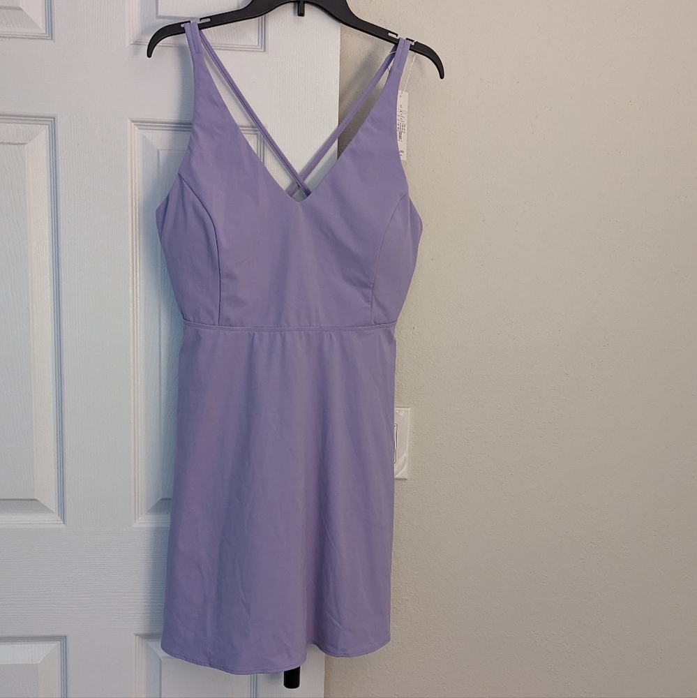 NWT Halara Cloudful Fabric Backless Crisscross Side Pocket 2-Piece Dress Size XL
